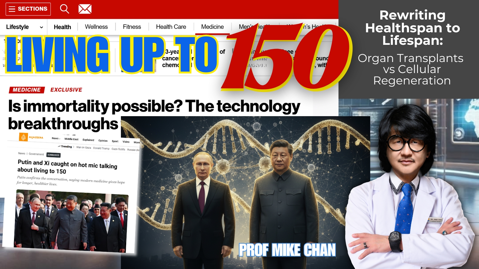 Longevity Headlines collage